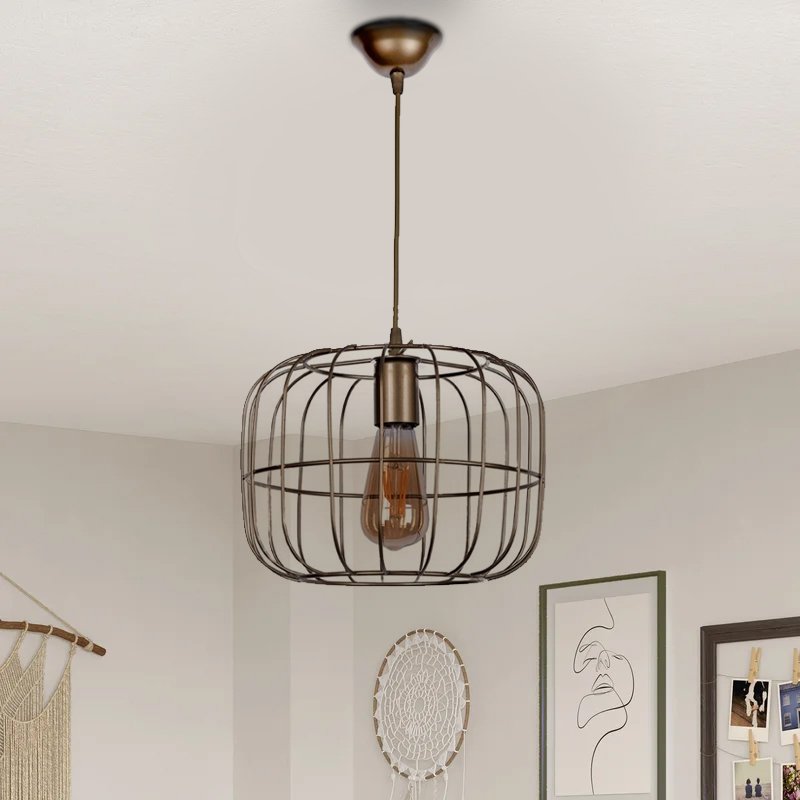 GP036-00391-1 Φωτιστικό οροφής Cassie Megapap E27 μεταλλικό μονόφωτο χρώμα χρυσό Ø25x60εκ. - Image 1