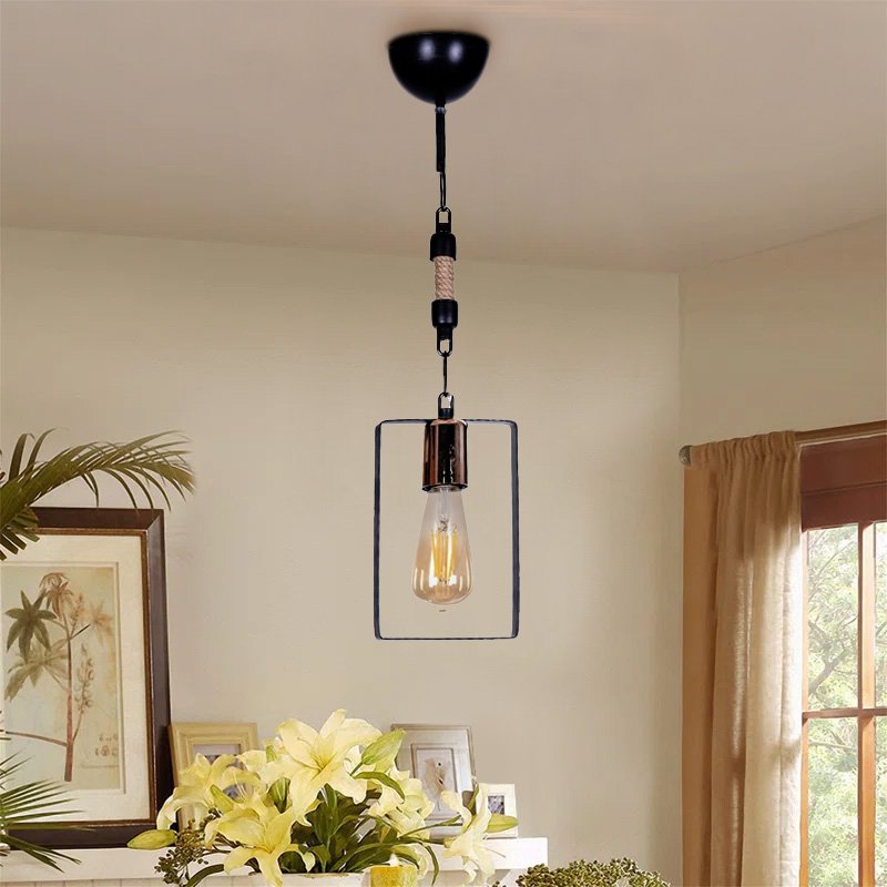 GP036-00781-1 Φωτιστικό οροφής Pembe Megapap E27 μεταλλικό μονόφωτο χρώμα μαύρο 14x6x60εκ. - Image 1