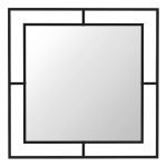 Καθρέφτης τοίχου Corner Megapap αλουμινίου χρώμα μαύρο 58,6x2x58,6εκ.