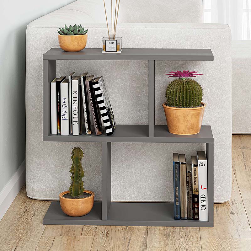 GP037-00185-1 Βοηθητικό τραπεζάκι Homemania Megapap χρώμα ανθρακί 60x20x60εκ. - Image 1