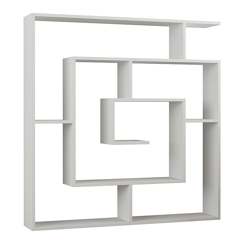 GP037-00222-1 Βιβλιοθήκη Labirent Megapap χρώμα λευκό 125x22x129εκ. - Image 1