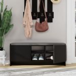 Παπουτσοθήκη Zulla Megapap χρώμα μαύρο 110x37x43εκ.