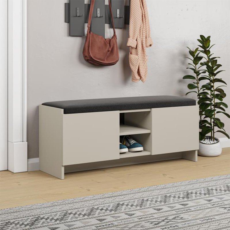 GP037-00457-0 Παπουτσοθήκη Zulla Megapap χρώμα sandstone 110x37x43εκ. - Image 1