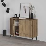 Μπουφές Gora Megapap χρώμα ανοιχτό καρυδί 110x35,6x82εκ.