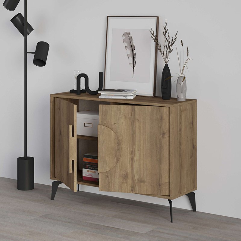 GP037-00822-1 Μπουφές Gora Megapap χρώμα ανοιχτό καρυδί 110x35,6x82εκ. - Image 1