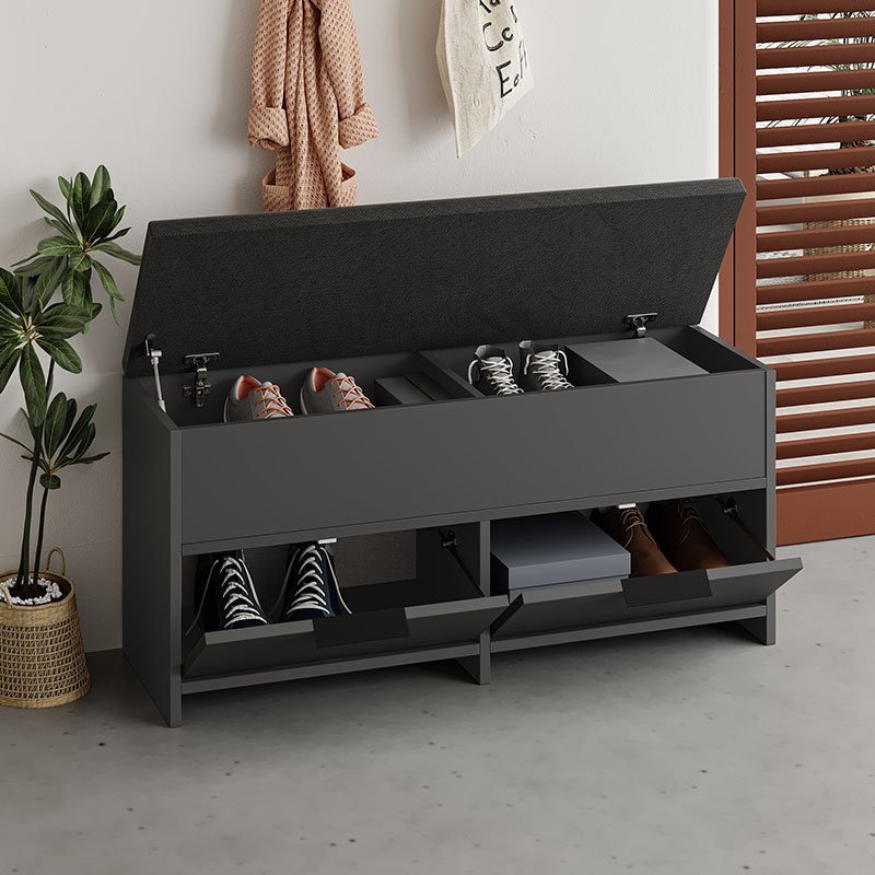 GP037-02042-1 Παπουτσοθήκη Cove Megapap χρώμα ανθρακί 106x34x51,5εκ. - Image 1