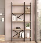 Βιβλιοθήκη Dusan Megapap χρώμα sepet oak 87,5x30x175εκ.