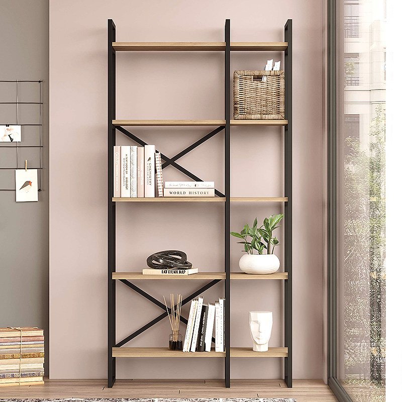 GP037-02261-1 Βιβλιοθήκη Dusan Megapap χρώμα sepet oak 87,5x30x175εκ. - Image 1