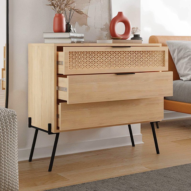 GP037-02371-1 Συρταριέρα Naive Megapap χρώμα sapphire oak 93,1x40x83,1εκ. - Image 1