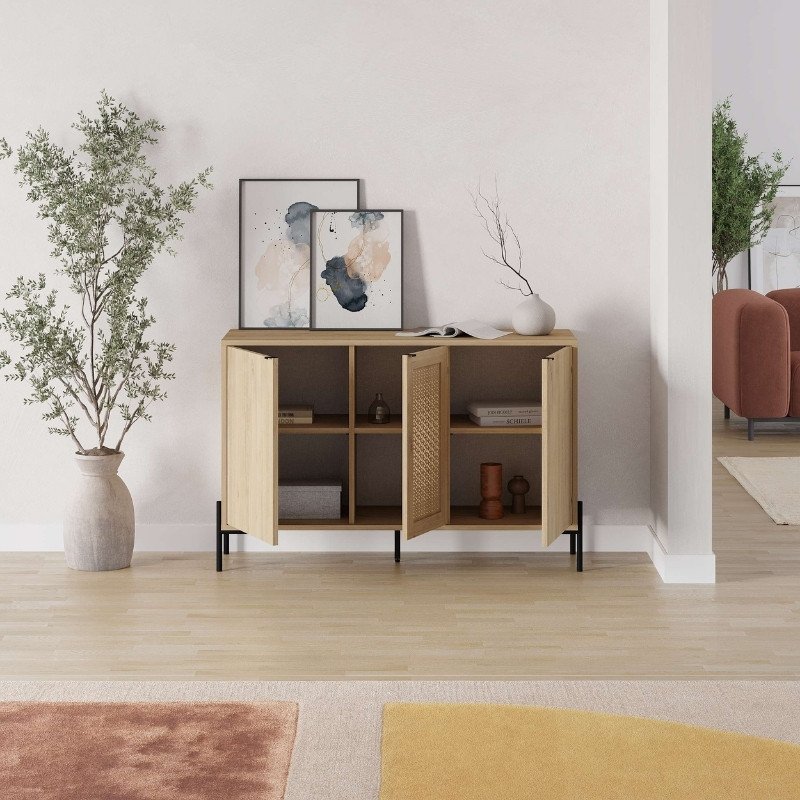 GP037-02401-1 Μπουφές Naive Megapap χρώμα sapphire oak 126x40x80εκ. - Image 1