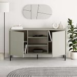 Μπουφές Frem Megapap χρώμα ash green 150x40x81εκ.