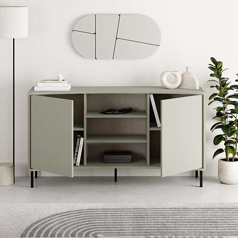 GP037-02571-1 Μπουφές Frem Megapap χρώμα ash green 150x40x81εκ. - Image 1