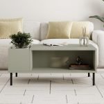 Τραπεζάκι σαλονιού Vena Megapap χρώμα ash green 100x60x42εκ.