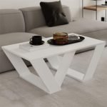 Τραπεζάκι σαλονιού Pipra Megapap χρώμα λευκό 110x60x40εκ.