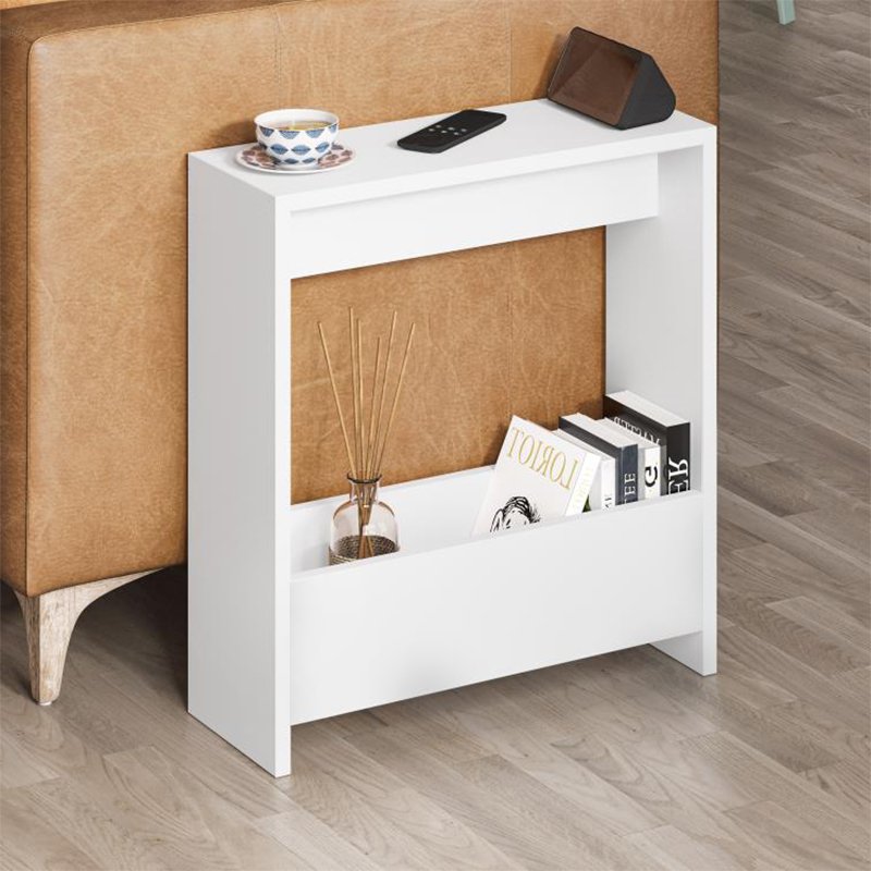 GP037-02701-0 Τραπεζάκι βοηθητικό Simpi Megapap χρώμα λευκό 55x20x60εκ. - Image 1