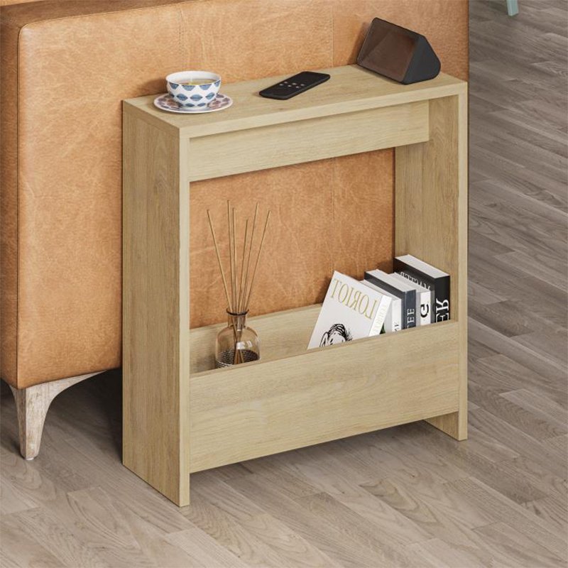 GP037-02703-0 Τραπεζάκι βοηθητικό Simpi Megapap χρώμα sapphire oak 55x20x60εκ. - Image 1