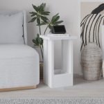 Τραπεζάκι βοηθητικό Tasos Megapap χρώμα λευκό 30x30x50,3εκ.