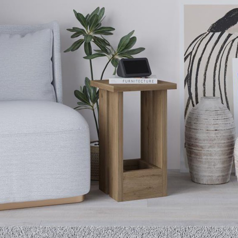 GP037-02722-0 Τραπεζάκι βοηθητικό Tasos Megapap χρώμα sepet oak 30x30x50,3εκ. - Image 1