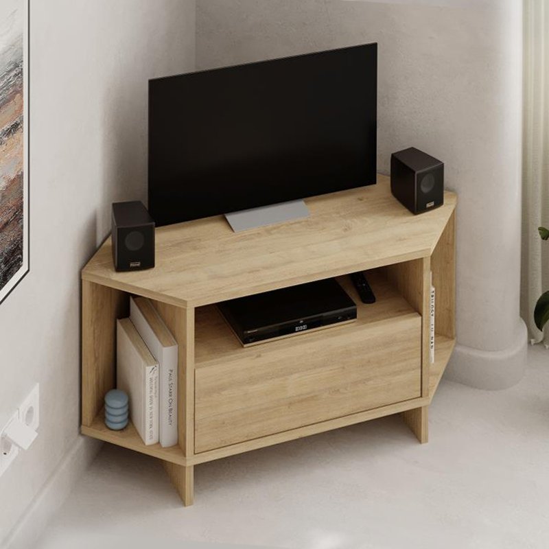 GP037-02732-0 Έπιπλο τηλεόρασης γωνιακό Viva Megapap χρώμα sapphire oak 95,7x35,4x45εκ. - Image 1