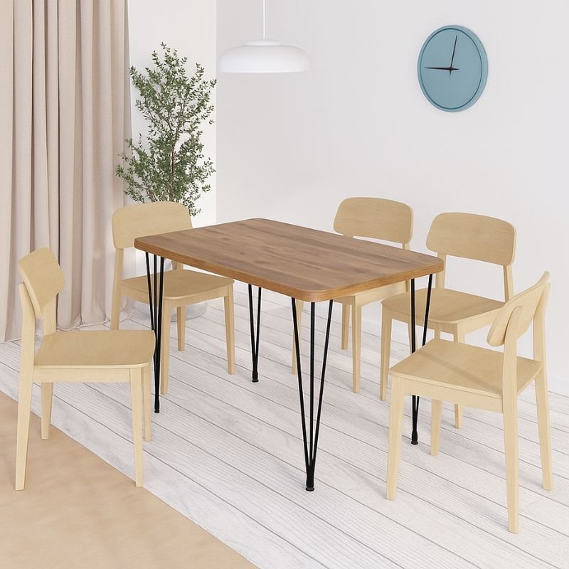 GP038-00111-1 Τραπέζι Roger Megapap Mdf - μεταλλικό χρώμα ακακίας 120x70x75εκ. - Image 1