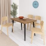 Τραπέζι Levico Megapap Mdf - μεταλλικό χρώμα ακακίας 120x70x75εκ.