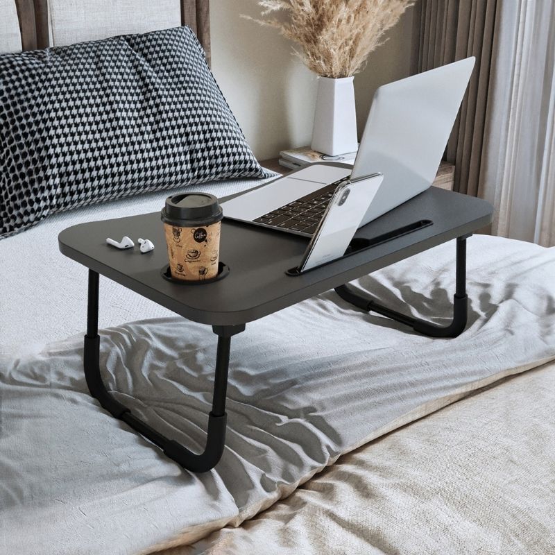 GP041-00742-1 Τραπεζάκι laptop Sedon Megapap χρώμα ανθρακί 59,2x39,2x26,2εκ. - Image 1