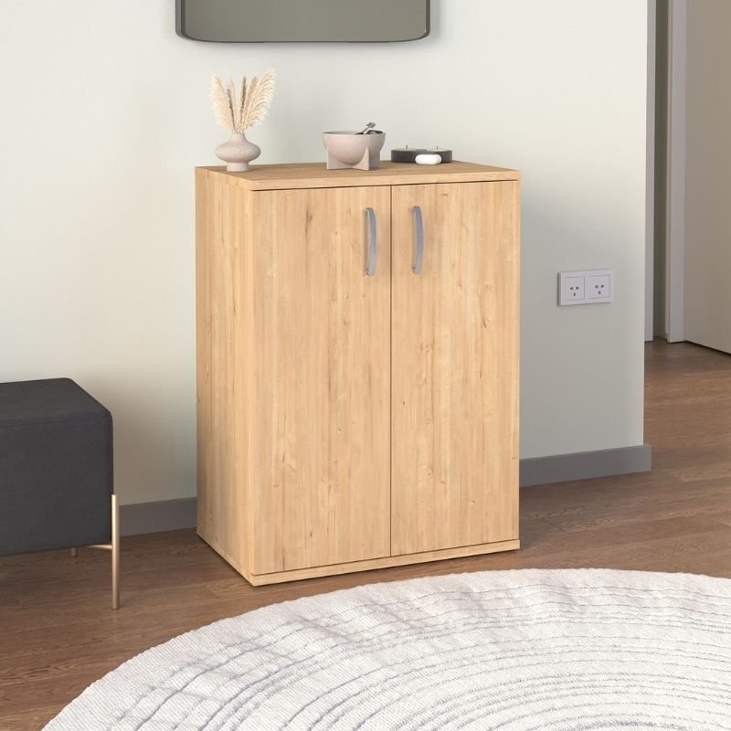 GP041-00843-1 Παπουτσοθήκη - Ντουλάπι Manolo Megapap χρώμα sapphire oak 60x38x81,4εκ. - Image 1