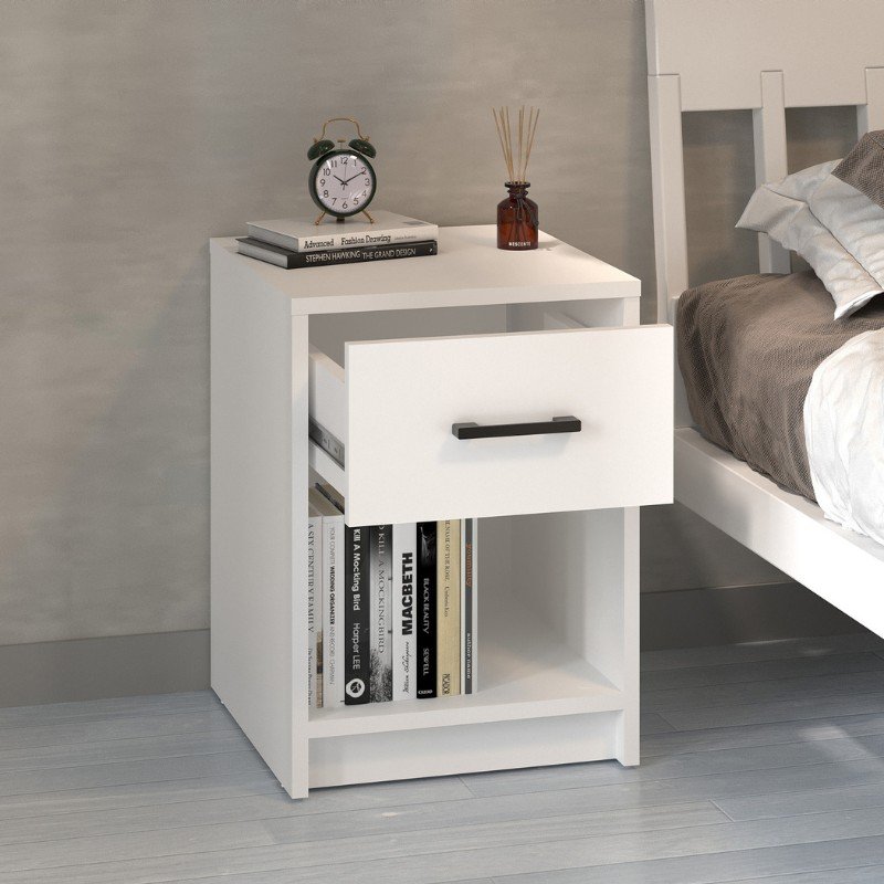 GP041-00871-1 Κομοδίνο Scoty Megapap χρώμα λευκό 40,2x35,3x55εκ. - Image 1