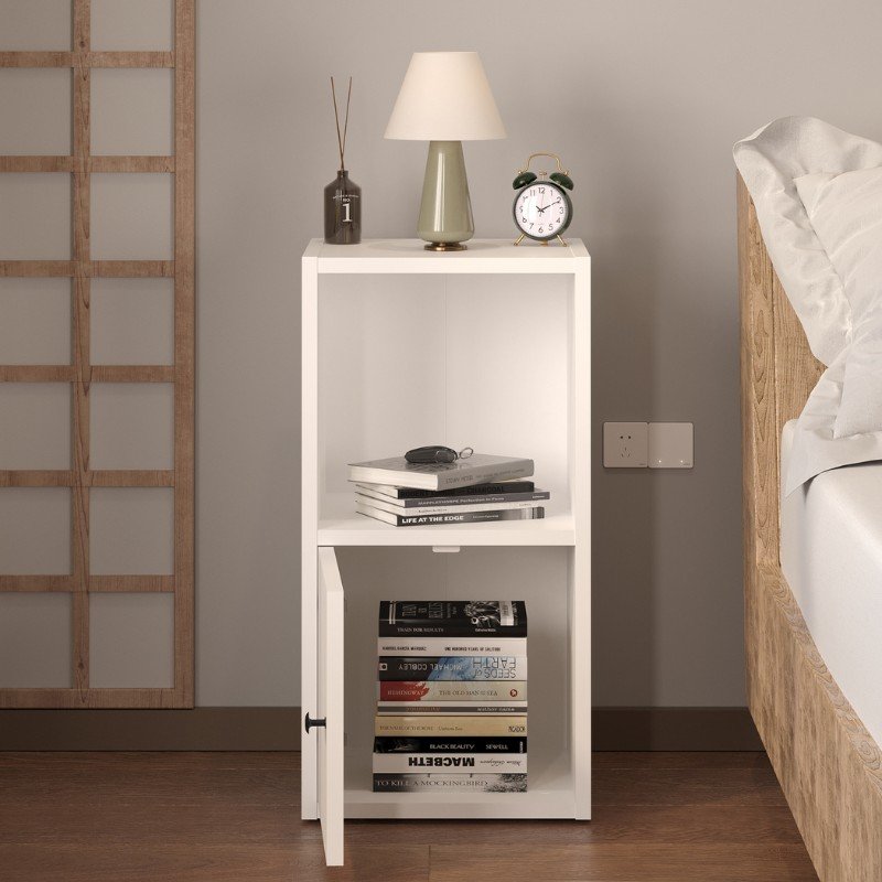 GP041-00881-1 Κομοδίνο Vito Megapap χρώμα λευκό 34x30x66,4εκ. - Image 1