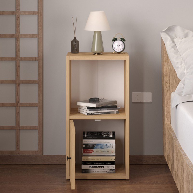 GP041-00882-1 Κομοδίνο Vito Megapap χρώμα sapphire oak 34x30x66,4εκ. - Image 1