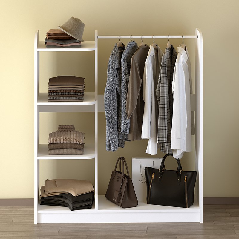 GP041-00992-1 Έπιπλο εισόδου Rozesme Megapap χρώμα λευκό 120x40x135εκ. - Image 1