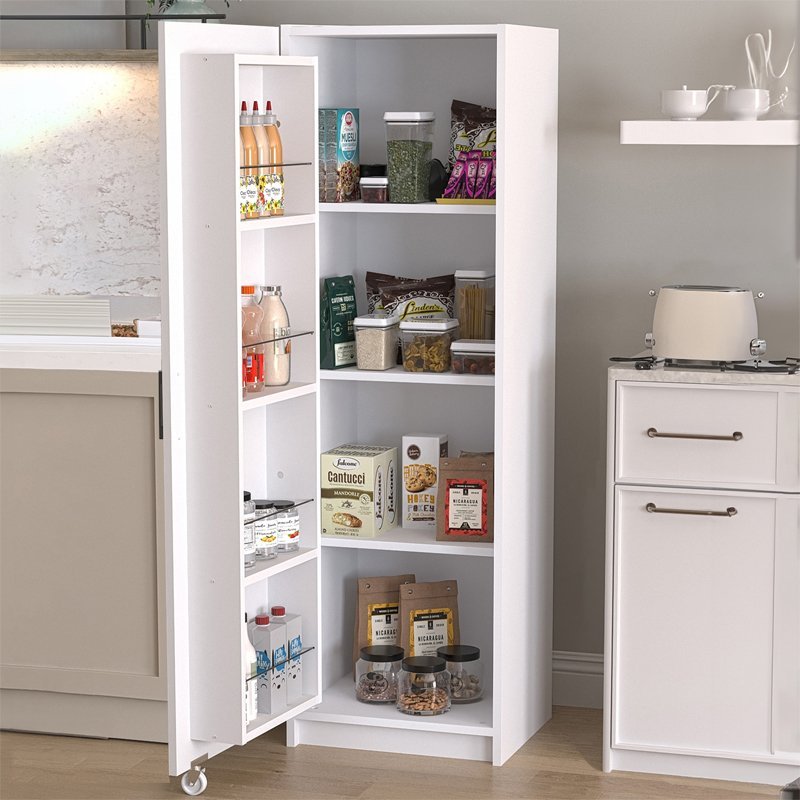 GP041-01131-1 Ντουλάπι κουζίνας - μπάνιου Altay Megapap χρώμα λευκό 48,9x44,1x155,5εκ. - Image 1