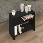 Τραπεζάκι βοηθητικό Silvanus Megapap χρώμα μαύρο 51x17,5x49εκ.