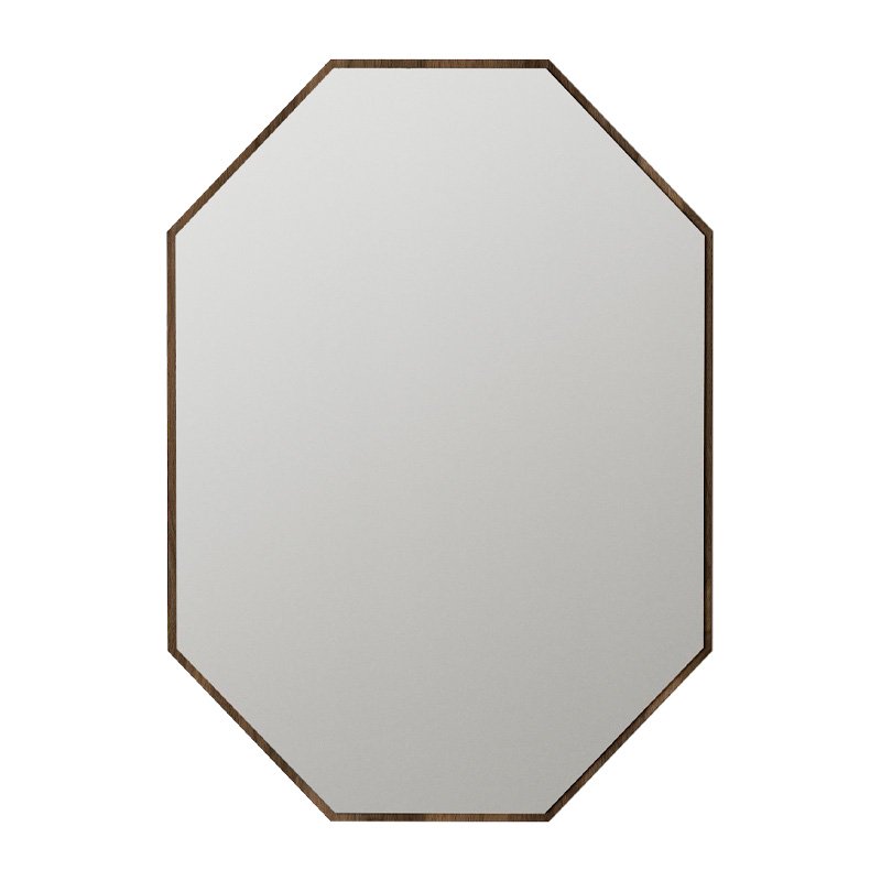 GP042-01411-1 Καθρέπτης τοίχου Ursula Μegapap χρώμα καρυδί 45x2x70εκ. - Image 1