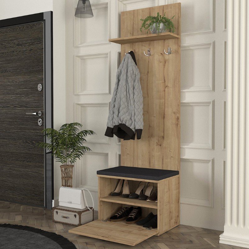 GP042-02671-1 Έπιπλο εισόδου Track Megapap χρώμα sapphire oak 60x38,2x190εκ. - Image 1