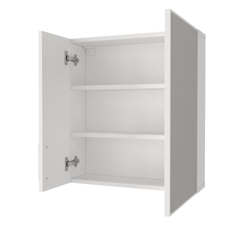 GP042-02741-1 Καθρέπτης μπάνιου Ditto Μegapap χρώμα λευκό 59,6x16,4x64,8εκ. - Image 1