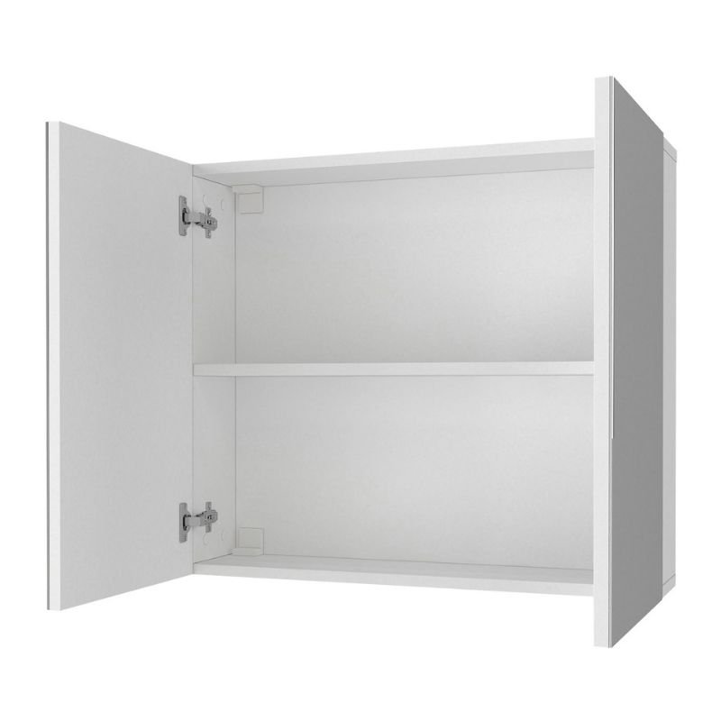 GP042-02761-1 Καθρέπτης μπάνιου Binary Μegapap χρώμα λευκό 75x17,2x65εκ. - Image 1