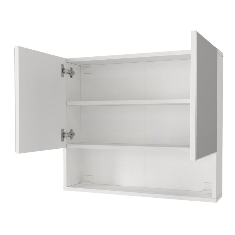 GP042-02801-1 Καθρέπτης μπάνιου Trama Μegapap χρώμα λευκό 75x16,8x65εκ. - Image 1