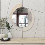 Καθρέπτης τοίχου Sevilla Μegapap χρώμα sandstone - travertine 59,2x2,2x69εκ.