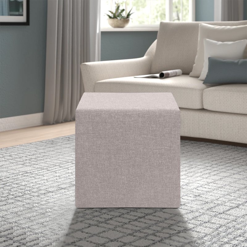 GP043-01034-1 Σκαμπώ Linda Megapap υφασμάτινο χρώμα μπεζ 40x40x40εκ. - Image 1