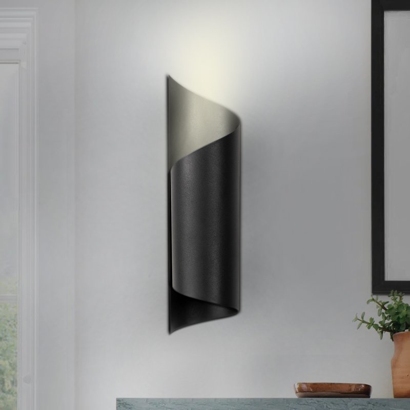 GP052-01091-1 Απλίκα τοίχου Sivani Megapap E27 μεταλλική χρώμα μαύρο Φ10x35εκ. - Image 1