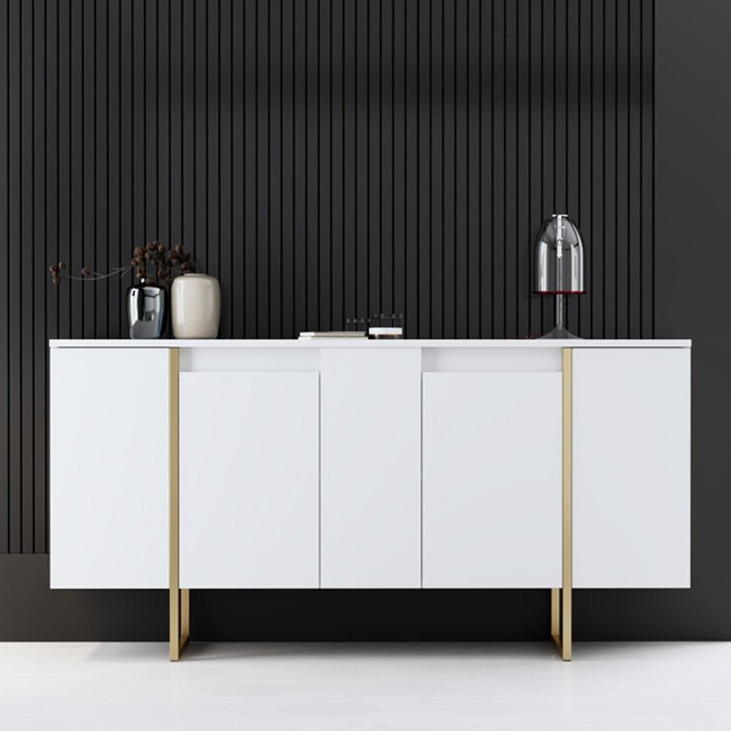 GP052-01183-1 Μπουφές Luxe Megapap χρώμα λευκό - χρυσό 160x35x80εκ. - Image 1