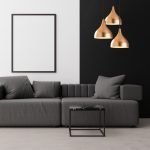 Φωτιστικό οροφής Oslo Megapap E27 μεταλλικό τρίφωτο χρώμα χάλκινο 47x30x122εκ.