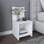 Κομοδίνο Ulman Megapap χρώμα λευκό 35x37x72εκ.