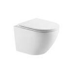 Λεκάνη αναρτώμενη rimless με κάλυμμα και βρυσάκι μπιντέ κρύου νερού MILOS LT 046E KARAG