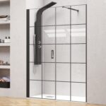 Καμπίνα από τοίχο σε τοίχο με frame κρύσταλλο NERO 5 PORTA Black KARAG 134x200cm (70cm σταθερό)