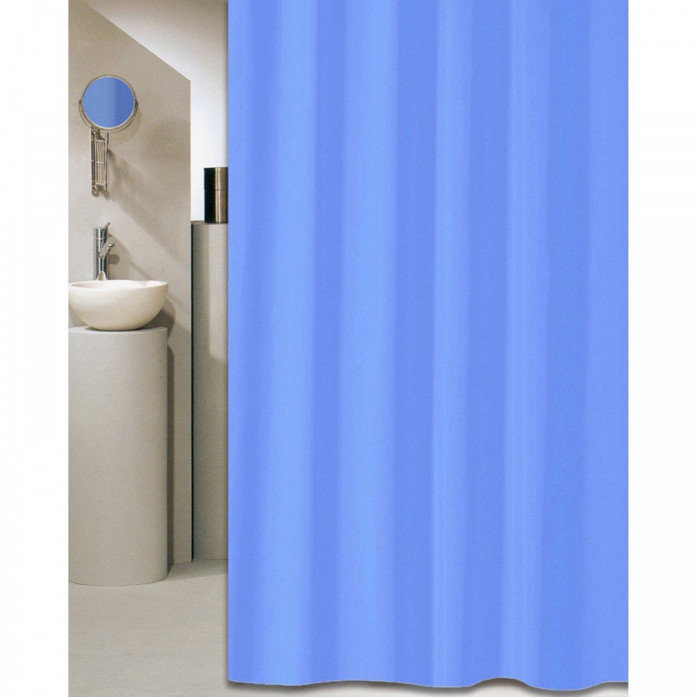 kourtina-mpaniou-solid-ecru-180x220-1993ltblue ΚΟΥΡΤΙΝΑ ΜΠΑΝΙΟΥ SOLID 180(Μ)X220(Υ) ΓΑΛΑΖΙΟ - Image 1