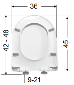 Καπάκι Τουαλέτας Πλαστικό ATLAS με Απλά Στηρίγματα Soft Close, Thermoplast σε Λευκό - 1905 by ΕΒΙΟΠ - Image 2