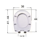 Καπάκι Τουαλέτας Βακελίτη IONIA (τύπου BALI) Soft Close, Duroplast σε Λευκό - 041 by ΕΒΙΟΠ - Image 2