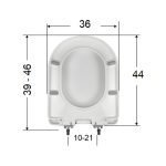 Καπάκι Τουαλέτας Βακελίτη PIGASOS (τύπου OLYMPOS) Soft Close, Thermoplast σε Λευκό - 1904 by ΕΒΙΟΠ - Image 2